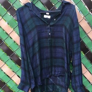 Ann Taylor Loft Soft Tunic Button Up